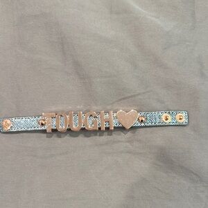 BCBGeneration Silver  'TOUGH' Letter Bracelet